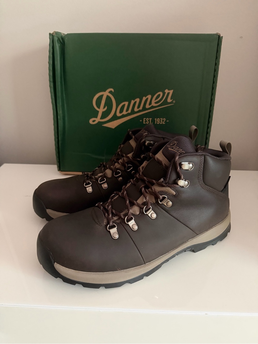 NEW DANNER® SANDY RIDGE Size 11 MEN'S BROWN WORK BOOTS 11322